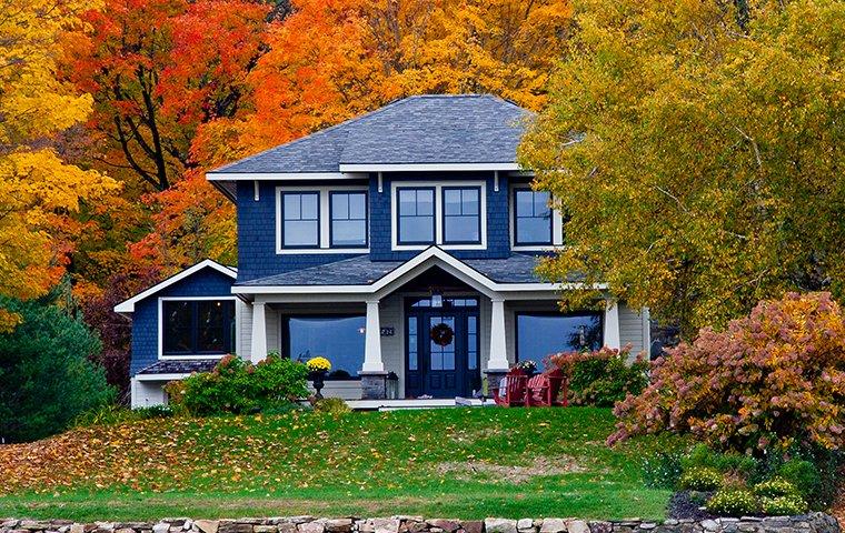street view of a home in fulton new york in the fall