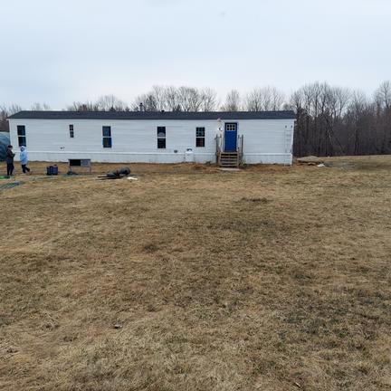 This 3 bedroom mobile in Chesterville sits on 2 acres in a country setting!
