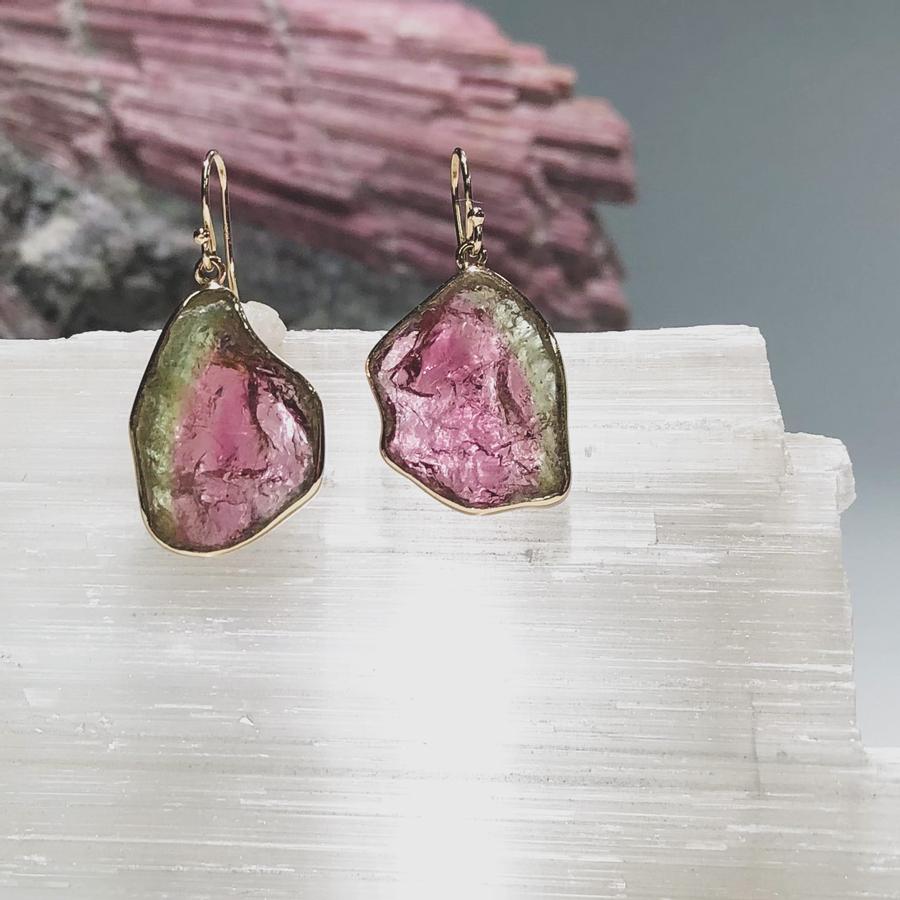 Watermelon deals tourmaline earrings