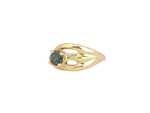 Blue Tourmaline Artisanal Gold Ring