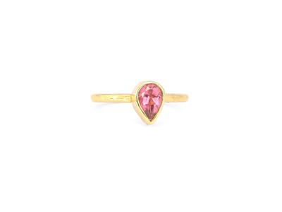 Pear Shape Pink Maine Tourmaline Ring