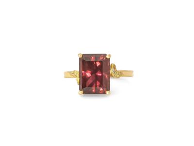 Deep Red Newry Tourmaline Gold Ring
