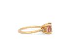 Rose Pink Maine Tourmaline and Diamond Ring