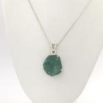 Green/Blue Freeform Maine Tourmaline Cabochon Pendant