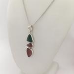 Three Stone Maine Tourmaline Cabochon Pendant