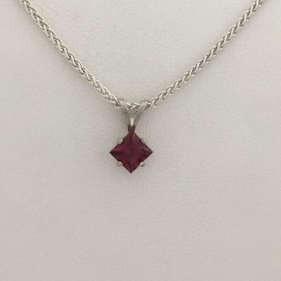 Red Faceted Maine Tourmaline Pendant