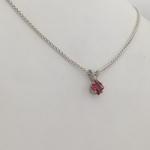 Red Faceted Maine Tourmaline Pendant