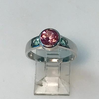 SOLD-Pink and Green Maine Tourmaline Ring