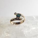 Maine Tourmaline and Diamond Ring