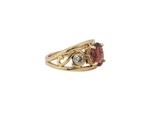 Rubellite Ring with Diamond Accents
