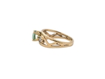 Diamond Accented Green Tourmaline Ring
