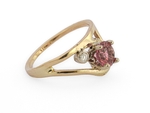 Diamond Accented Pink Tourmaline Ring