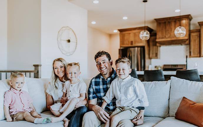 a family on the couch in idaho falls