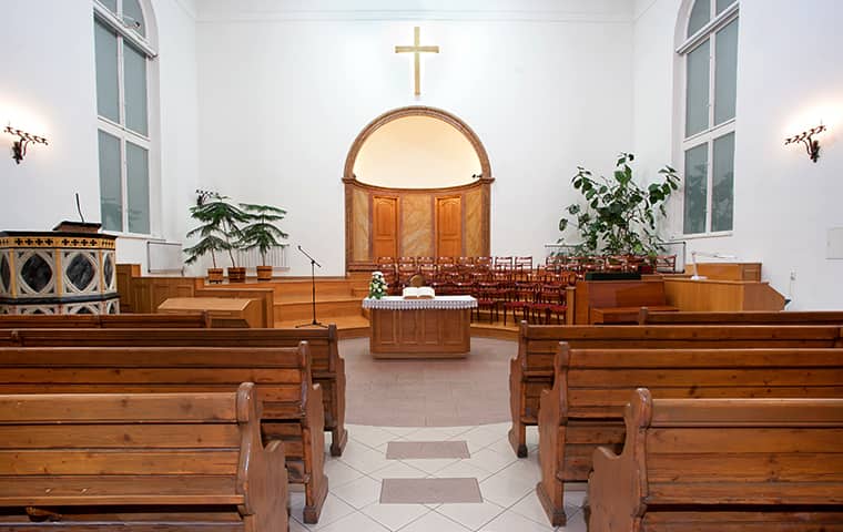 Trust Augustine To Keep Your Church Free Of Pests the interior of a church in shawnee kansas