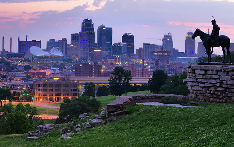 We Will Protect Your Kansas City Commercial Business skyline view of commercial buildings in kansas city metropolitan area