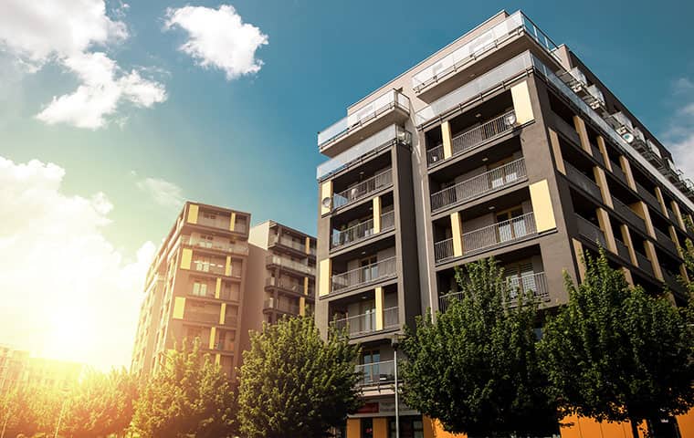 Protect Your Tenants From The Threat Of Pests a row of commercial apartments serviced by all clear pest control in mesa arizona