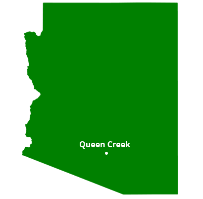 All Clear Services Arizona where we service map of arizona featuring queen creek