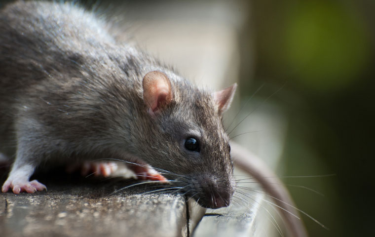a rat on a doorstep at a home in farmville north carolina