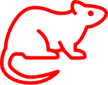 Rodent Control white rodent control icon