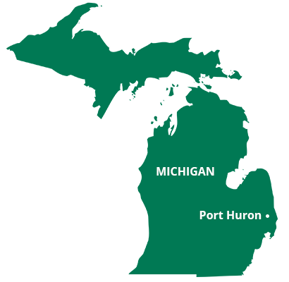 Eco Pest Control Serves East Michigan where we service map of michigan featuring port huron