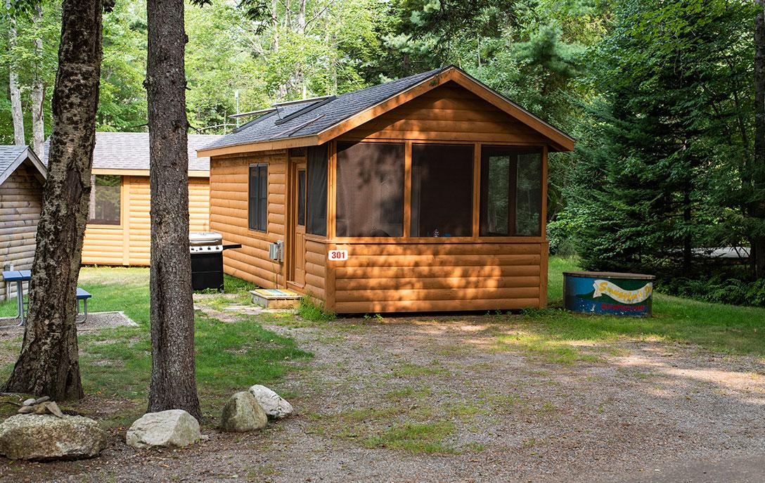 Deluxe Cabin At Smuggler's deluxe cabin rental near acadia national park