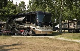 RV And Camper Sites With Full Hook-Ups & All The Amenities full hook up site with cement pad for rvs at campground near acadia national park