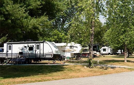 RV Camping Near Acadia National Park sunny campsites for rvs at smuggler's den