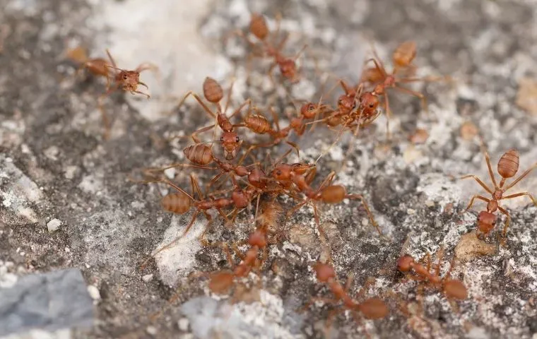 Red Imported Fire Ants outside a home in Stafford VA