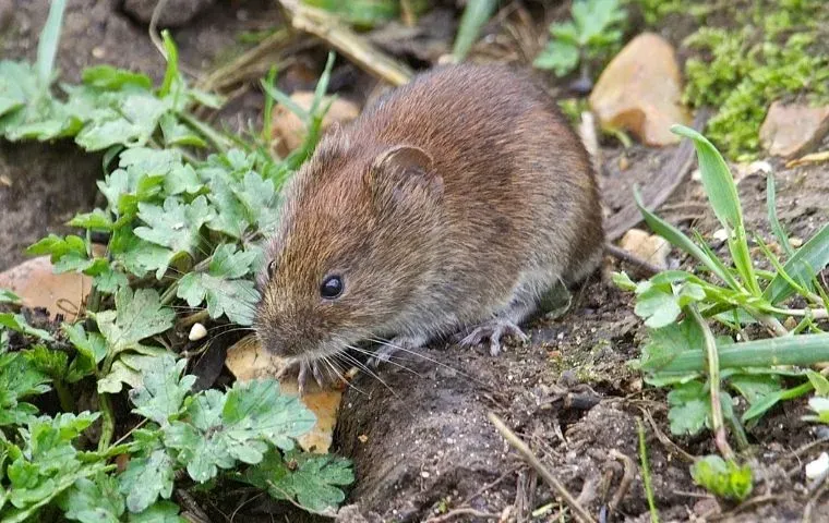 close up picture of a vole