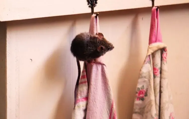 Here Is How To Identify Signs Of Mouse Activity mouse climbing on a piece of clothing inside a home in Falls Church VA