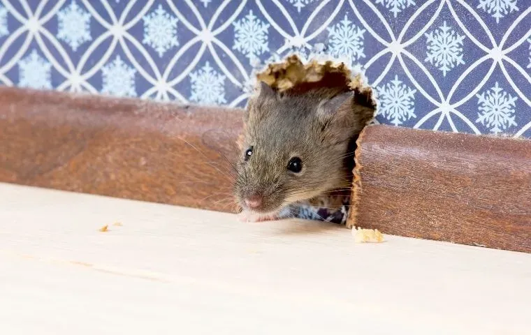 Get Rid Of Mice From Inside Your Walls A brown mouse inside the wall of a home