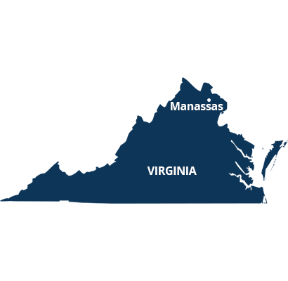 Miche Pest Control Serves VA, MD & Washington DC where we service map of virginia featuring manassas