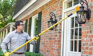 technician outside of home