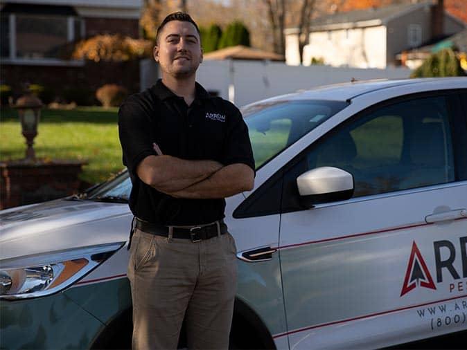 Learn More About The Different Kinds Of Termite Treatments Options tech outside a new jersey home protected against termites