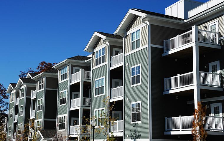 exterior of an apartment complex