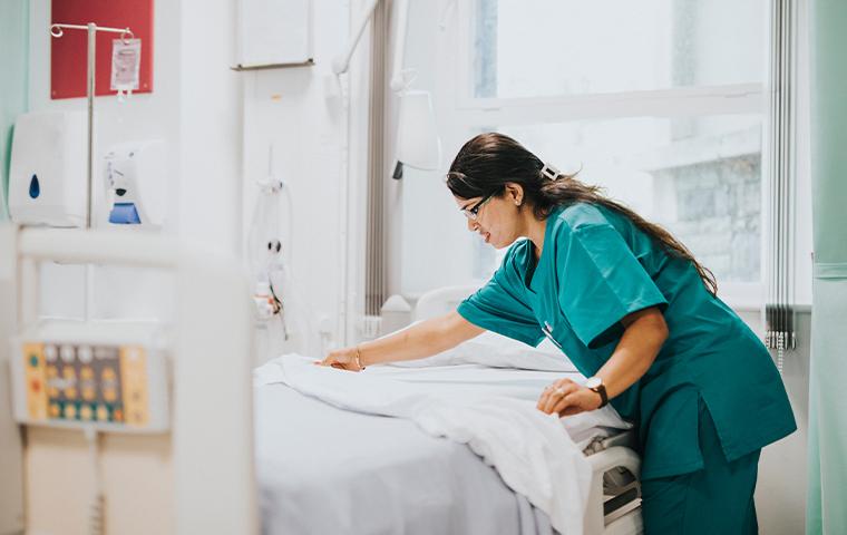interior of a hospital room