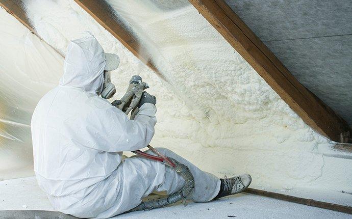 prosite tech applying spray foam insulation