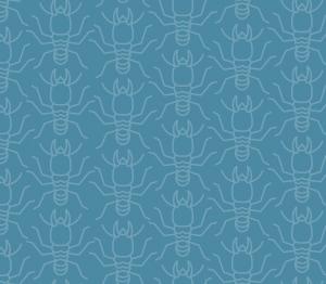 white termite image on blue background
