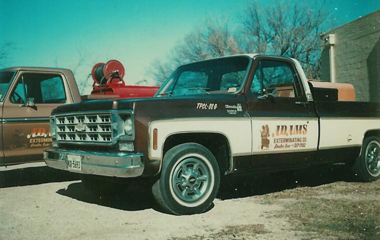 old adams exterminating truck