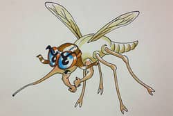 a cartoon mosquito