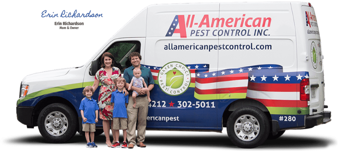 erin richardson of all-american pest control and her family
