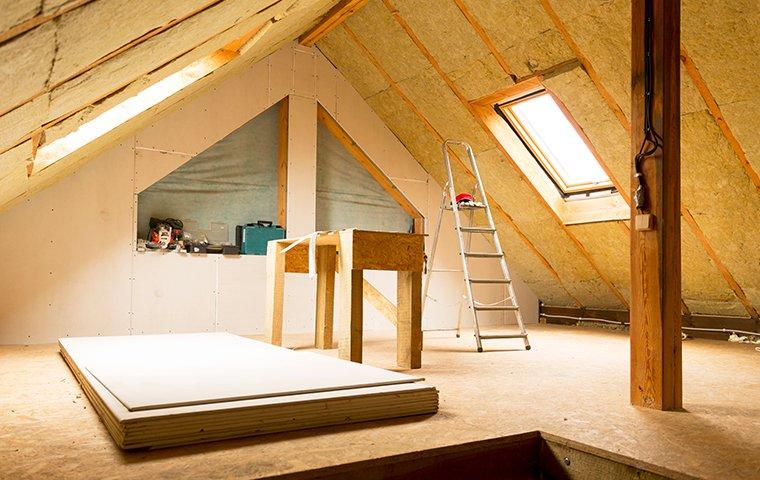 an unfinished attic