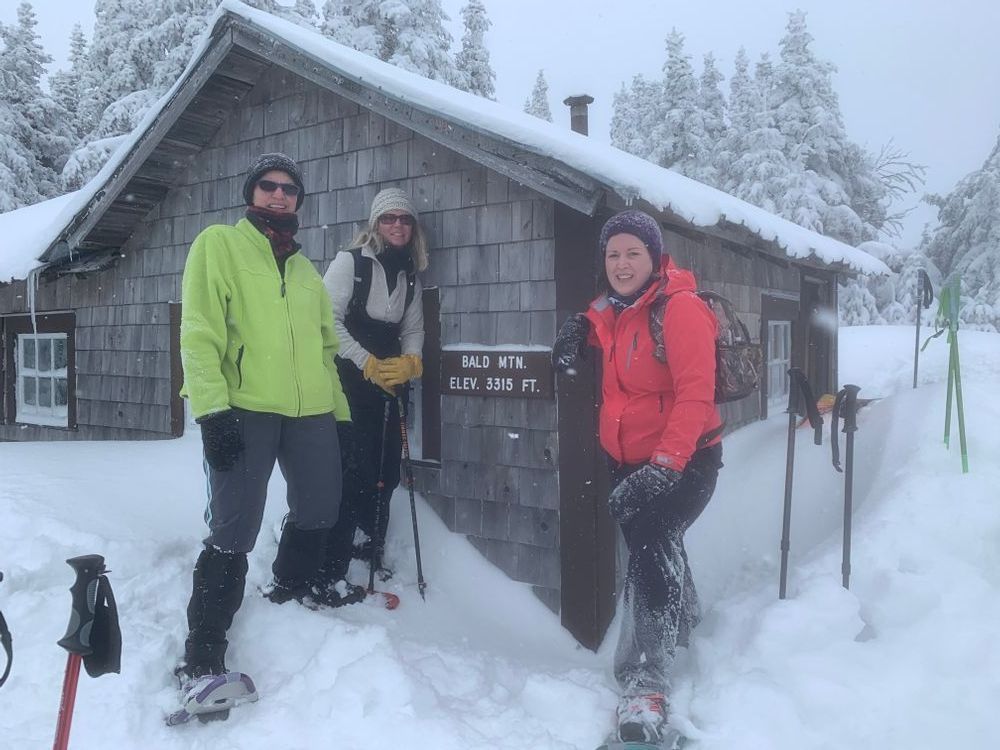 Finding shelter on a cold day on Bald Mountain. Photo credit: Trail Finder user