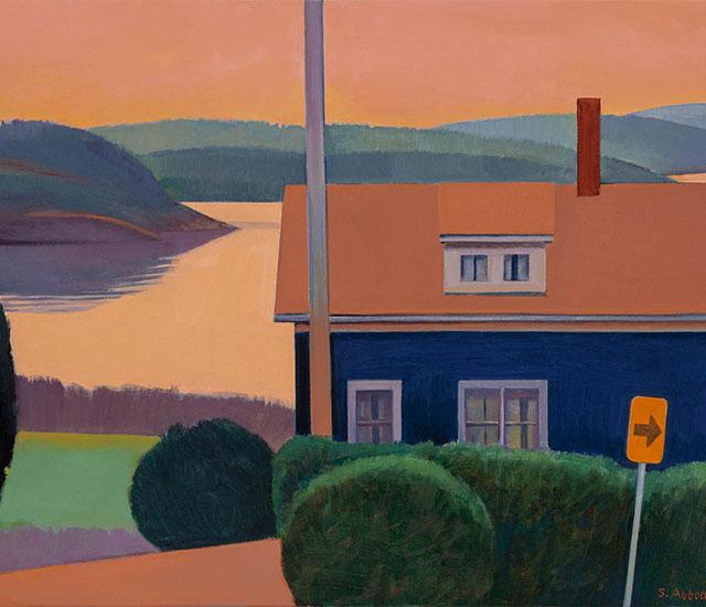 Blue House by the Water, Evening, 18