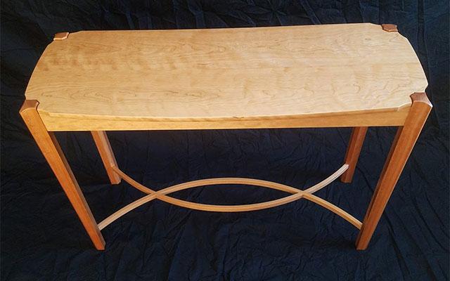 Cherry Console Table, 30”h  x  40”w  x 16”d