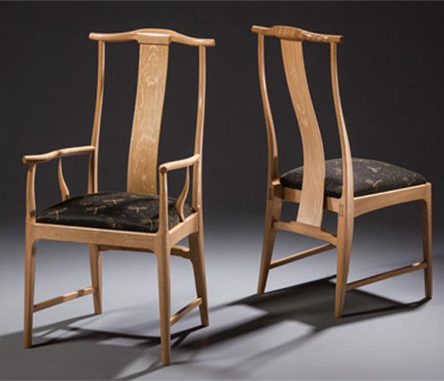Crane Dining Chairs, 41”h  x  21”w  x  23”d