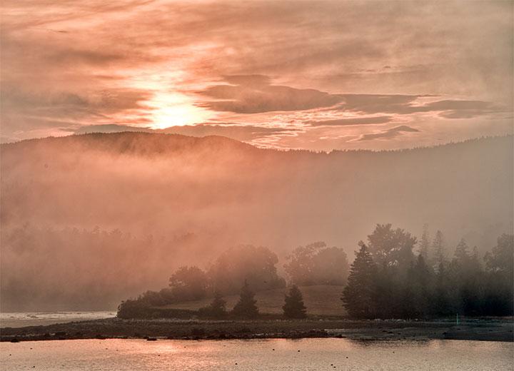 Autumn Reflection & Rushes, Upper Hadlock Pond, Acadia National Park, 32” x  48”