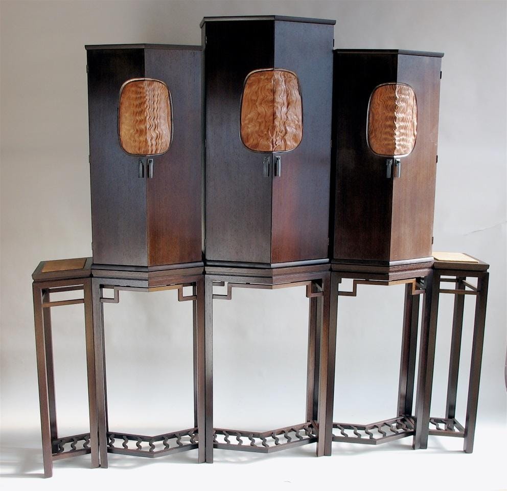 handmade wooden three drawer cabinet, Asian Cabinet