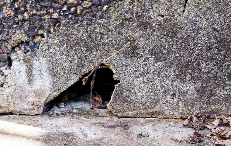 rodent hole in the wall
