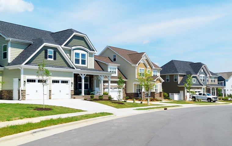 three large houses